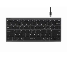 A4Tech FBX51 szary / Klawiatura o niskim profilu / Układ CZ / USB-A