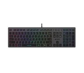 A4Tech FX60 (podświetlenie neonowe) szary / Klawiatura przewodowa / membranowa / USB-A / RGB / układ CZ