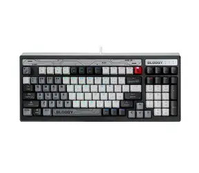 A4Tech BLOODY B950 szary / Klawiatura gamingowa / RGB / Układ CZ / Brązowy przełącznik / USB-A / 1,8 m
