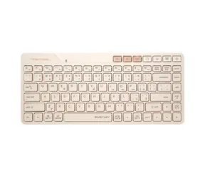 A4Tech FStyler FBK26C AS beżowy / Klawiatura bezprzewodowa / Układ CZ / Bluetooth / Odbiornik Nano USB-A 2,4 GHz 