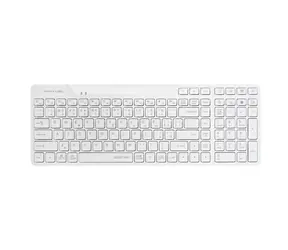 A4Tech FStyler FBK27C AS biały / Klawiatura bezprzewodowa / Układ CZ / Bluetooth / Odbiornik Nano USB-A 2,4 GHz 