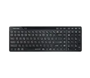 A4Tech FStyler FBK27C AS czarny / Klawiatura bezprzewodowa / Układ CZ / Bluetooth / Odbiornik Nano USB-A 2,4 GHz 