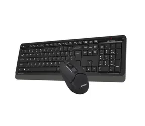 A4Tech FG1012 czarny / zestaw klawiatura + mysz bezprzewodowa / układ CZ / odbiornik USB-A nano 2,4 GHz