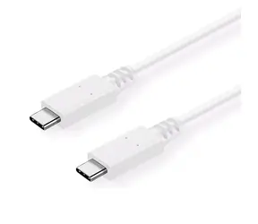 Kabel C-tech USB-C 2 m biały / USB-C (M) - USB-C (M)