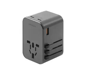 Energea TravelWorld uniwersalny adapter GAN65 szary / PD65W i PPS55W i QC3.0 / 65W 