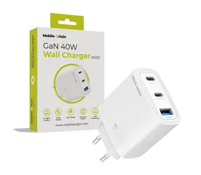 Ładowarka ścienna Mobile Origin GaN 40W MO13 / Ładowarka / 1x USB-A + 2x USB-C