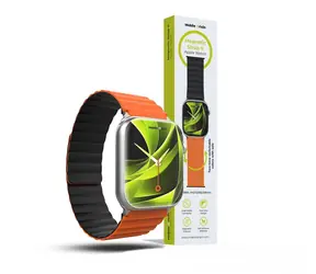 Pasek Mobile Origin Magnetic Watch Strap II do zegarka Apple Watch 49 mm/46 mm/45 mm/44 mm pomarańczowy/czarny