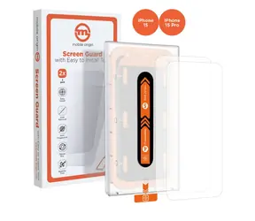 Szkło ochronne Mobile Origin Orange Screen Guard do Apple iPhone 15 Pro/15 z aplikatorem / 2 szt.