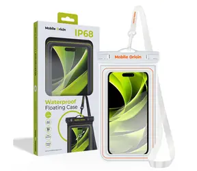 Wodoodporna obudowa pływająca Mobile Origin 6,8" biało-pomarańczowa / wodoodporna uniwersalna obudowa