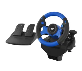 Genesis Seaborg 350 / Kierownica gamingowa i pedały / Obrót o 180° / Wibracje / USB / Do PC, PS4, PS3, Xbox ONE, SWITCH