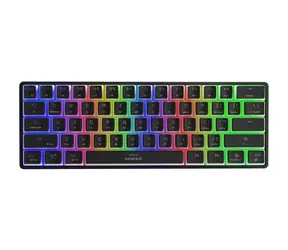 Genesis Thor 660 G2 RGB Gateron Brown US czarny / gamingowa klawiatura bezprzewodowa / USB / Bluetooth