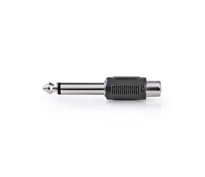 Nedis Mono adapter audio jack 6,35 mm (M) - RCA (F) czarny / niklowany 