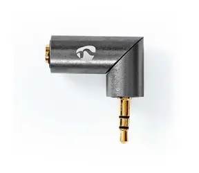 Nedis Stereo adapter audio 3,5 mm jack (M) - 3,5 mm jack (F) szary 