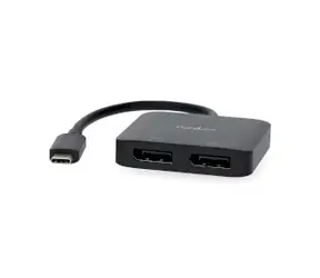 Nedis Adapter USB-C (M) - 2x DisplayPort (F) 0,20 m czarny 