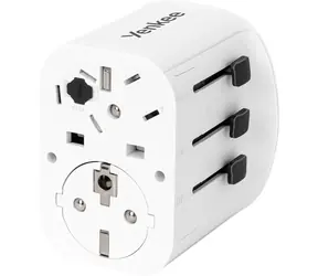 YENKEE YAT UN1 VIGO biały / Uniwersalny adapter podróżny / 3x USB-A / maks. 15 W