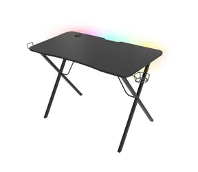 Genesis Holm 200 RGB / Biurko gamingowe / czarne / Dł.: 113 cm / Szer.: 60 cm / Wys.: 75 cm