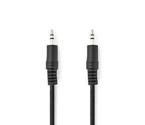 Kabel audio stereo Nedis 3,5 mm jack (M) - 3,5 mm jack (M) 0,50 m czarny 