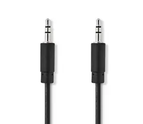 Kabel audio stereo Nedis 3,5 mm jack (M) - 3,5 mm jack (M) 1,00 m czarny 