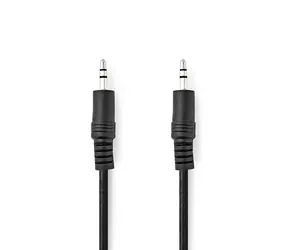 Kabel audio stereo Nedis 3,5 mm jack (M) - 3,5 mm jack (M) 1,00 m czarny 