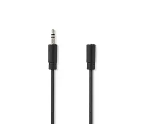 Kabel audio stereo Nedis 3,5 mm jack (M) - 3,5 mm jack (F) 5,00 m czarny