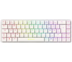 Sharkoon PureWriter W65 biały / klawiatura bezprzewodowa / mechaniczna / Kailh Choc V2 czerwony / 2,4 GHz / USB / DE