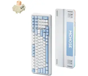 MCHOSE MC-K99 Icy Creamsicle niebieski / bezprzewodowa klawiatura gamingowa / mechaniczna / Icy Creamsicle / 2,4 GHz / BT / układ US