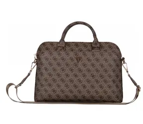 Torba na laptopa Guess PU 4G Triangle Logo 15" brązowa