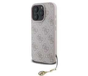 Guess 4G Charm Back Cover do iPhone'a 16 Pro Tone on Tone Pink