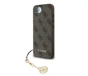 Guess 4G Charm Back Cover do iPhone'a 16e Tone on Tone Brown