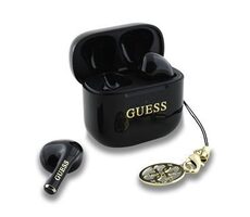 Słuchawki bezprzewodowe Guess Classic Logo Charm TWS w kolorze czarnym