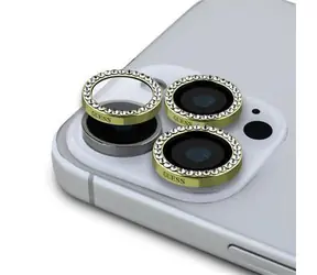 Guess FIXED Glitter Lens Protector do iPhone'a 16 Pro/16 Pro Max Gold
