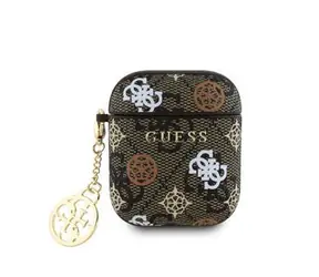 Guess PU 4G Peony Charm do AirPods 1/2 Brown
