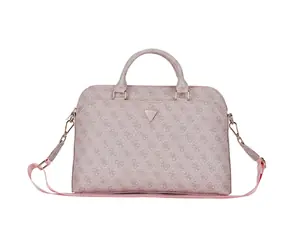 Torba na laptopa Guess PU 4G z trójkątnym Logo 13/14/15" różowa