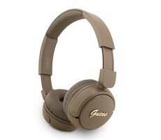Słuchawki bezprzewodowe Guess Script Metal Logo Brown