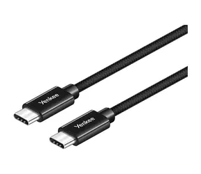 Kabel YENKEE YCU C101 BK USB-C 2.0 (M) - USB-C 2.0 (M) 1m czarny / 480mb/s / do 60W