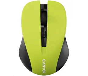 Canyon CNE-CMSW1Y żółta / optyczna mysz bezprzewodowa / 800/1000/1200 dpi / 4 przyciski / USB 2.4 GHz / 2xAAA 