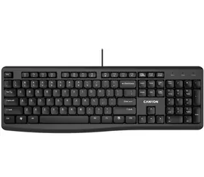Canyon CNE-CKEY5-CS czarna / przewodowa klawiatura USB / 104 klawisze / 1,5 m 