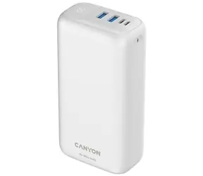 Canyon CNE-CPB301W biały / Powerbank / 30000mAh / QC 3.0 i PD 20W / 1x USB-C / 2x USB-A