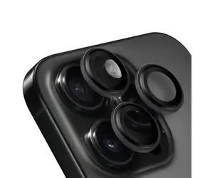 Osłona obiektywu Obal:Me do Apple iPhone 15 Pro/ 15 Pro Max, czarna, tytanowa