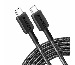 Kabel Anker 322 czarny / USB-C - USB-C / 1,8 m / 60 W 