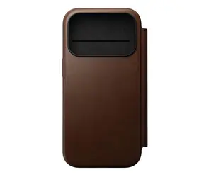 Etui folio Nomad Modern Leather do Apple iPhone 17 Pro, brązowe