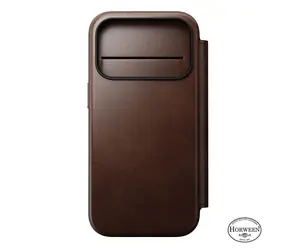 Etui Nomad Modern Leather Folio do Apple iPhone 17 Pro w kolorze rustykalnym brązowym (Horween)
