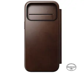 Nomad Modern Leather Folio do Apple iPhone 17 Pro Max, rustykalny brąz (Horween)