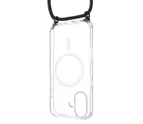 Etui MagPure na szyję FIXED z czarnym sznurkiem do Apple iPhone 17