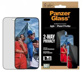 Szkło ochronne PanzerGlass Privacy do Apple iPhone 17 Pro Max / z ramką montażową