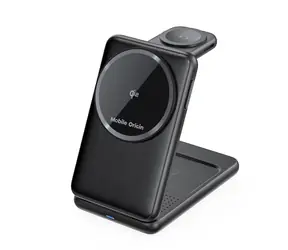 Mobile Origin 3w1 składana ładowarka Qi2 PW8 czarna / Ładowarka bezprzewodowa