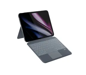 Etui ochronne Epico Backlit Keyboard Case z podświetlaną klawiaturą SK do Apple iPad Pro 11" (M4) w kolorze szarym