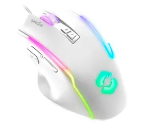 DECUS NX RGB biała / mysz gamingowa / RGB / 12800 DPI / 6 przycisków / USB-A / 1,8 m