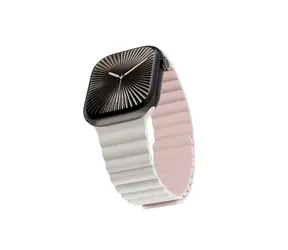 Pasek magnetyczny Epico do zegarka SE (44 mm)/seria 1-9 (42/44/45 mm) 10-11 (46 mm)/Ultra (49 mm) różowo-szary