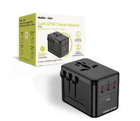 Mobilny Origin GaN 67W Adapter podróżny PW5 / Ładowarka / EU/ Wielka Brytania / USA / Australia / 3x USB-C + USB-A